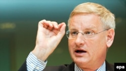 Swedish Foreign Minister Carl Bildt led an EU delegation to Azerbaijan