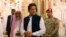 Pakistani Prime Minister Imran Khan (center) on a visit last month to Saudi Arabia.