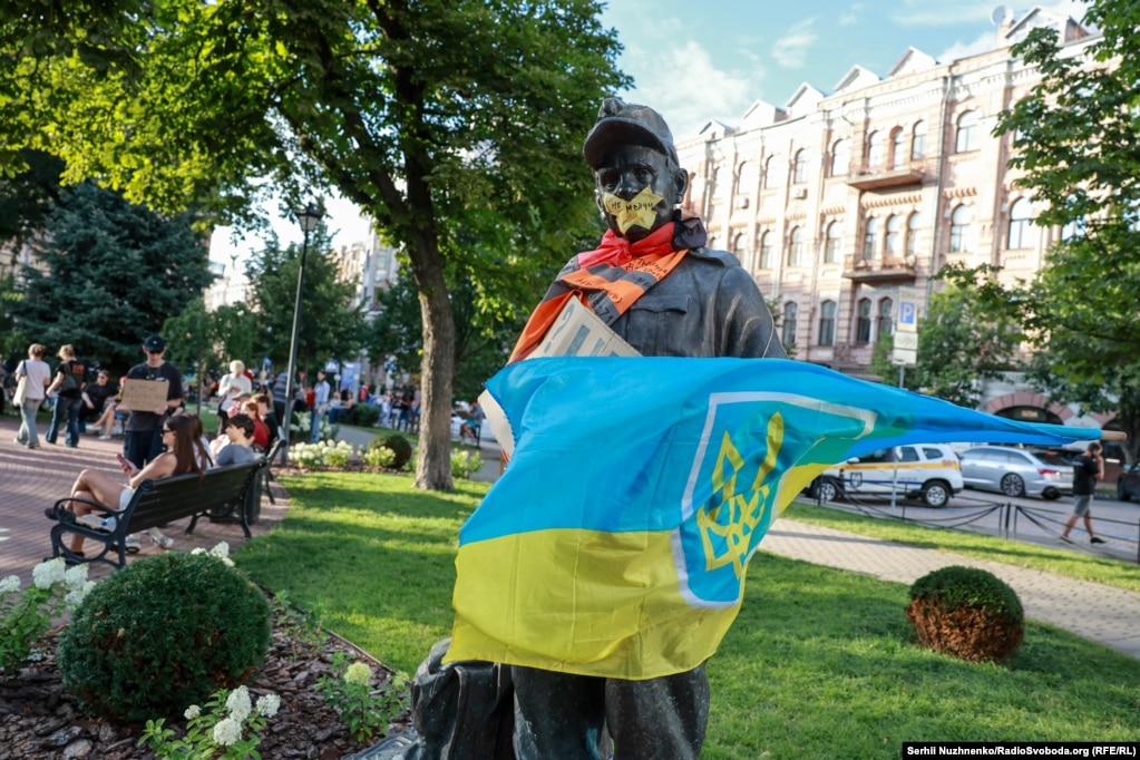 Пʼятий день протестів через відставку Михайла Федорова з посади міністра оборони України. Київ, 20 липня 2026 року
