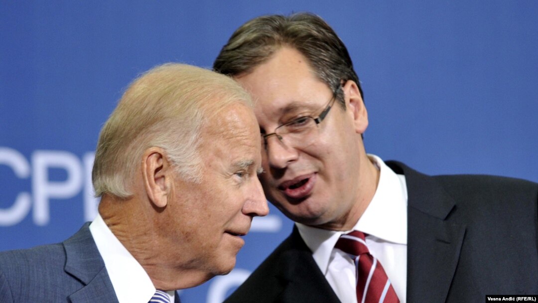 U.S. President Joe Biden (left) and Serbian Prime Minister Aleksandar Vucic have already met each other several times in the past. (file photo)