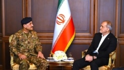 Iranski predsednik Masud Pezeškijan na sastanku s komandantom pakistanske vojske, feldmaršalom Asimom Munirom, Teheran, 16. april 2026.