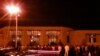 Armenia - Hudreds of people hold a candlelight vigil outside the Harsnakar restaurant in Yerevan, 30Jun2012.