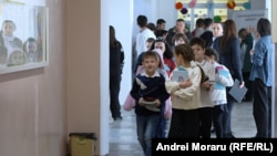 Gimnaziul „Taras Şevcenko” din Chișinău, unde învață cei mai mulți copii refugiați din Ucraina (foto de arhivă).