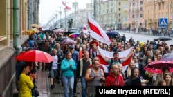 Minskde Lukaşenka garşy 19-njy awgustda geçirilen ýöriş.