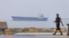 Vessels in the Strait of Hormuz near the beach of Bandar Abbas, Iran, on June 30.