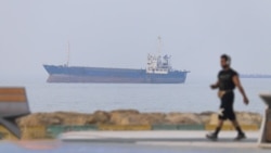 Vessels in the Strait of Hormuz near the beach of Bandar Abbas, Iran, on June 30.