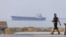 Vessels in the Strait of Hormuz near the beach of Bandar Abbas, Iran, on June 30.