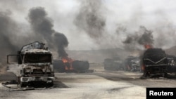 Розстріляні вантажівки у провінції Саманґан, 18 липня 2012 року