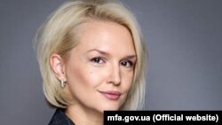 Ekaterina Zelenko, purtătoarea de cuvînt a Ministerului de Externe de la Kiev