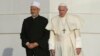 Grand Imam of Al Azhar Ahmed al-Tayeb (left) and Pope Francis in Abu Dhabi on February 4. 