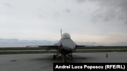 Avion F-16 modernizat în Portugalia, din escadrila 53 de la Borcea.