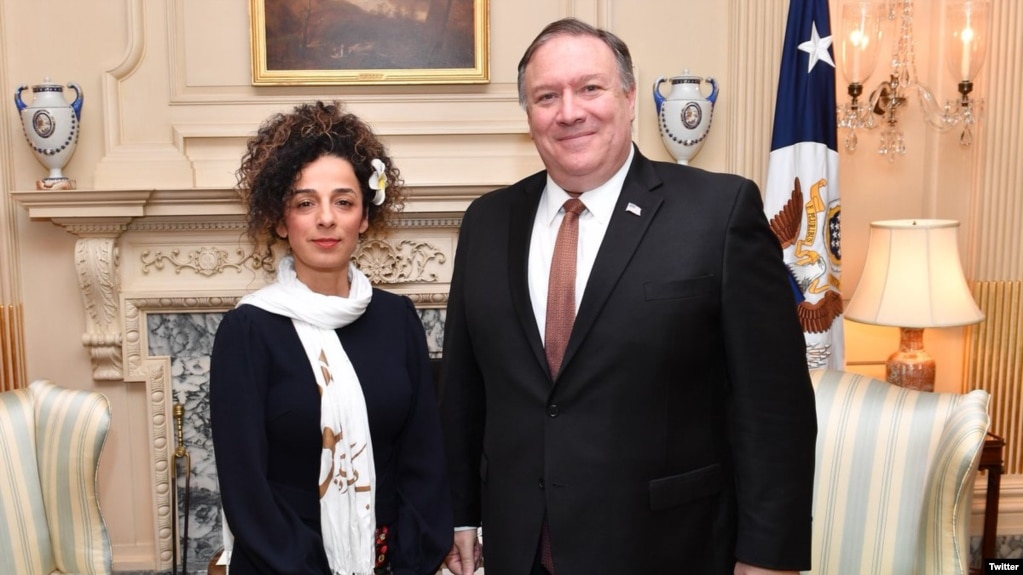 Secretary of State Mike Pompeo meets with Iranian womenâs rights activist Masih Alinejad .