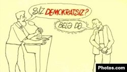 Rəşid Şerifin karikaturası. 