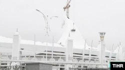 Түркіменстандағы жаңадан салынған олимпиада кешені.
