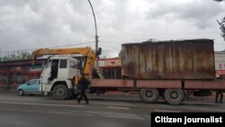 Көчүрүлгөн гараждардын бири. 19-апрель, 2017-жыл. 