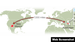 Nyu-Meksiko ilə keçmiş sovet respublikası olan Azərbaycanı 7 min millik məsafə ayırır.