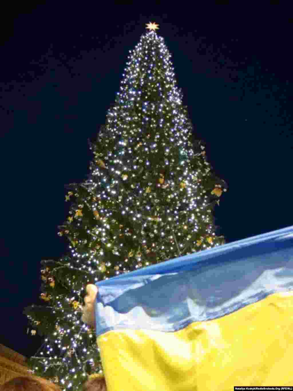 Ялинка із Закарпаття запалила святкові вогні. Присутня українська громада заспівала гімн «Ще не вмерла Україна». Площа Святого Петра замайоріла жовто-блакитними стягами і спалахнула вигуками «Слава Україні!», «З Різдвом Христовим!»
