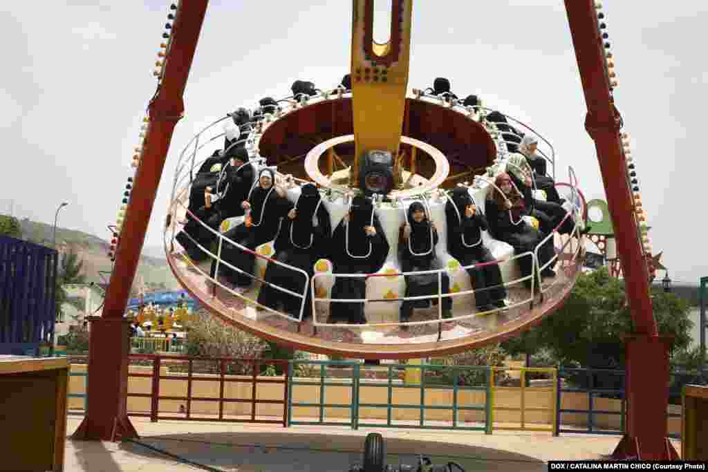 Yemeni girls from the Al-Rahma orphanage enjoy a trip to the Fun City amusement park, one of the few places of leisure where women are allowed. Girls live in the orphanage until they get married, as adoption is forbidden in Yemen. April 2011