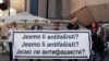 Bosnia-Herzegovina, protest of the Center KVART in Prijedor, antifascism, anti fascism, undated