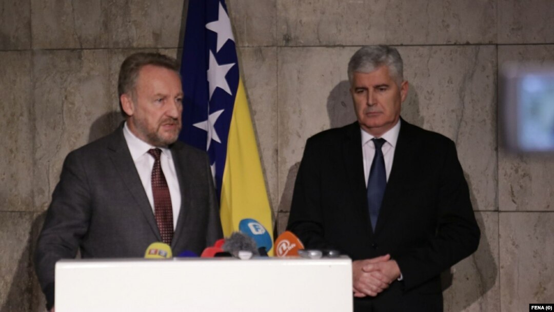 Bakir Izetbegović i Dragan Čović nakon sastanka
