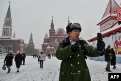 Красная площадь в Москве, 12 февраля 2026 года