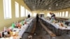 Armenia - Forensic experts inspect a dining hall in the village of Shamiram where four men were killed and seven others wounded, 1Aug2017.