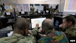 Georgia -- Servicemen from several countries take part in the 'NATO-Georgia Exercise 2016' at the NATO-Georgia Joint Training and Evaluation Centre in Krtsanisi, outside Tbilisi, November 17, 2016