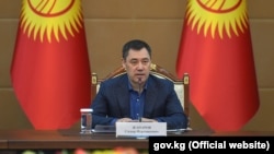 Prime Minister Sadyr Japarov will serve as acting president until the election.