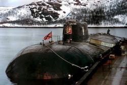 Давня фотографія підводного човна «Курск», який затонув у 2000 році