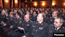 Armenia -- Senior police officials attend an annual meeting in Yerevan on February 5, 2010.