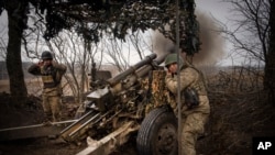 Гаубица М101 на вооружении ВСУ, Донецкая область. Украина, 22 марта 2024 года