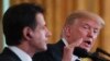 U.S. -- U.S. President Donald Trump answers a question from the media during a joint press conference with Italian Prime Minister Giuseppe Conte in the East Room of the White House in Washington, July 30, 2018