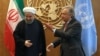 Iran President, Hassan Rouhani meets UN Chief Antonio Guterres at the United Nations.