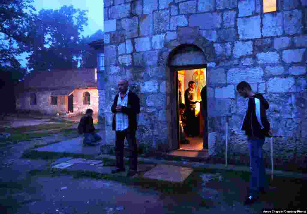 At the base of the pillar is a chapel named after St. Simeon, the first stylite. The men who have come to find help for their problems are required to pray for around seven hours each day if they wish to stay at the religious community.