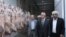 Armenia-Agriculture Minister Sergo Karapetian (C) and Iranian Ambassador Mohammad Reisi inaugurate a halal slaughterhouse in Masis, 2 Sept2015