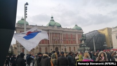 Antikovid protest u Beogradu, 20. mart