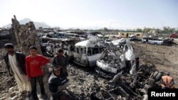 Afganistan - Pamje pas sulmit vdekjeprurës të talibanëve në Kabul, 20 prill 2106