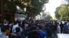 نمایی از اعتراض‌ها در شهر مریوان