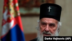 Patriarhul Irineu al Bisericii Ortodoxe Sârbe, Belgrad, 15 martie 2020.