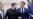 Ukrainian President Volodymyr Zelenskyy speaks with French President Emmanuel Macron (right), British Prime Minister Keir Starmer (left), and German Chancellor Friedrich Merz during a meeting in Kyiv on May 10.