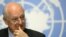 The UN envoy for Syria, Staffan de Mistura