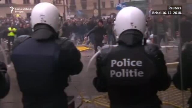 Protesti desničara u Briselu
