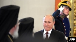 Russian President Vladimir Putin at the Kremlin in Moscow on July 25