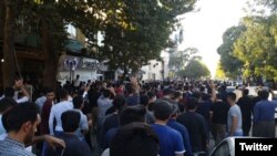 Protest in Marivan, Iran against Turkey's military operation in Syria. October 12, 2019