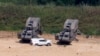 Israeli artillery vehicles are deployed in the Upper Galilee near the Israel-Lebanon border on April 16.