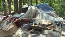 «Національні дружини» знищили намети в таборі ромів у парку «Голосіївський» – результати (відео)