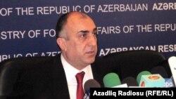 Ադրբեջանի ԱԳ նախարար Էլմար Մամեդյարովը ասուլիսի ժամանակ, արխիվ