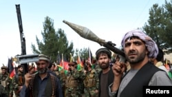 Афганские ополченцы - противники талибов