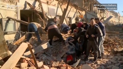 Petrinja trenutak nakon zemljotresa