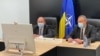 Nicolae Ciucă (dreapta, pe atunci, ministru al Apărării) și Bogdan Aurescu, în timpul unei reuniuni virtuale a miniștrilor de externe și apărării din statele membre NATO. Fotografie realizată la data de 14 aprilie 2021.